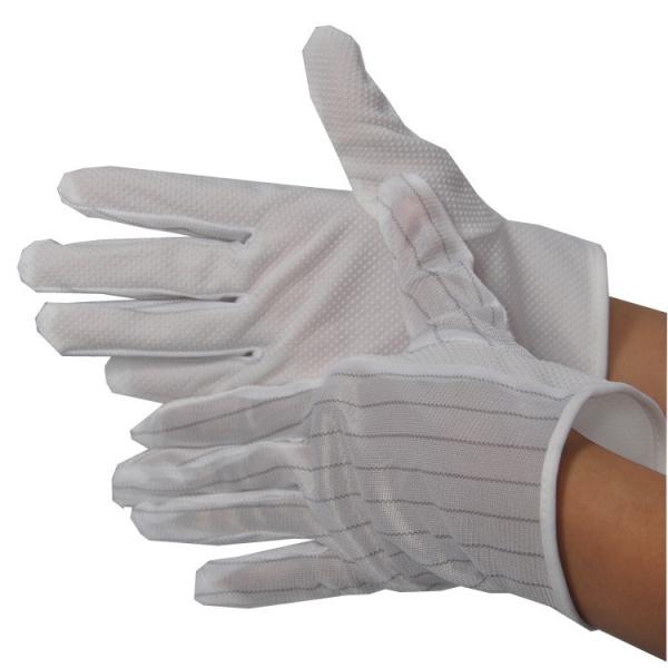 Inspection Cotton ESD Hand Gloves Antistatic For Electronic Production Line