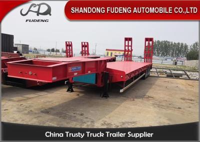 Carry Heavy Machinery 3 Axle Low Bed Trailer 50 Ton CE Certification