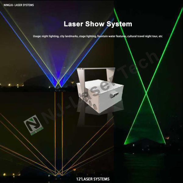 Decorative Laser Fountain Illumination with Adjustable Size and Electric Power Source