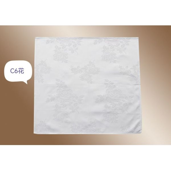 Custom Logo Cloth Dinner Napkin 100% Cotton With Colored Stripes