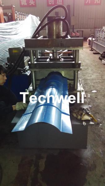Roof Ridge Cap Cold Roll Forming Machine with HRC 50-60 Cutting Blade