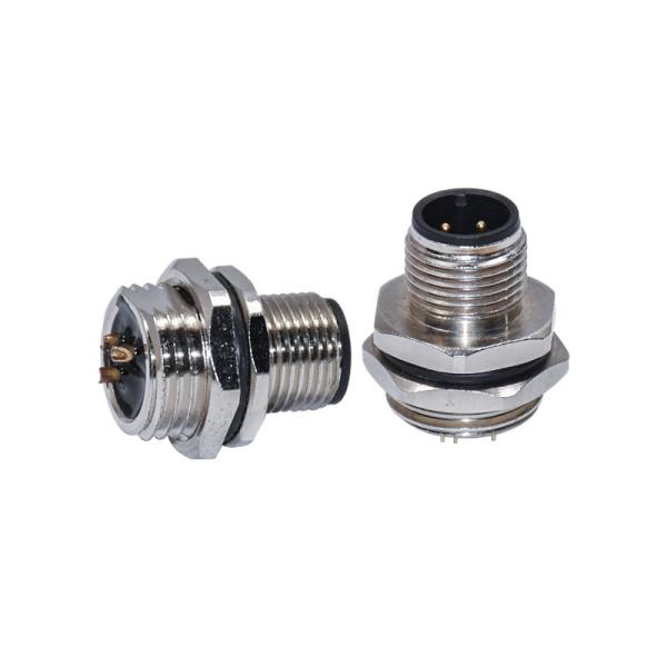 Rohs PA66 M12 Panel Mount Connector Uls M12 Right Angle Connector