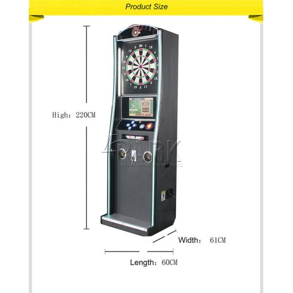 Metal Material Coin Operated Electronic Dart Machine For 4 Players