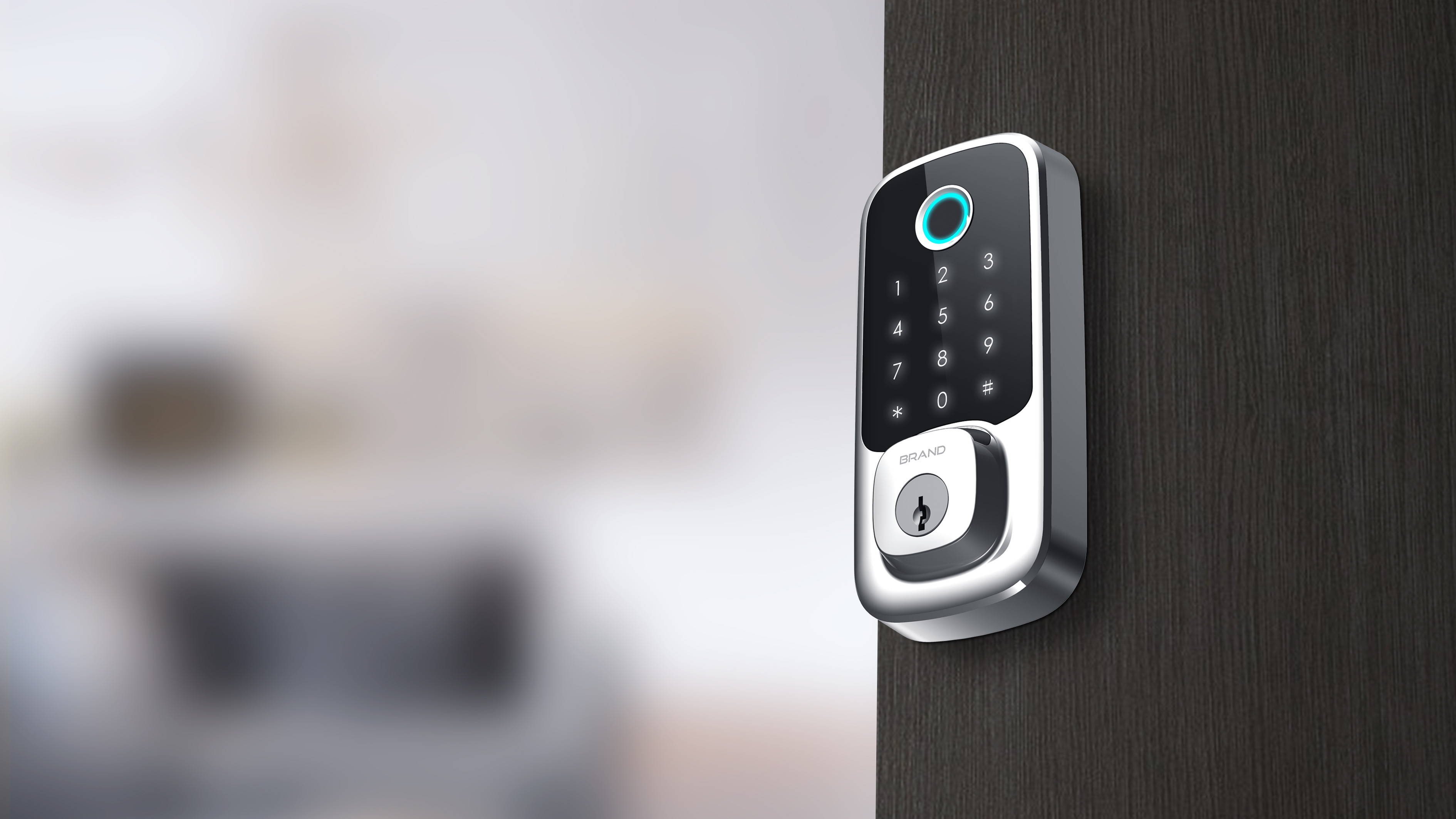 Polymath Locks Fingerprint Code Keypad Door Smart Lock For Hotel Customizable Options