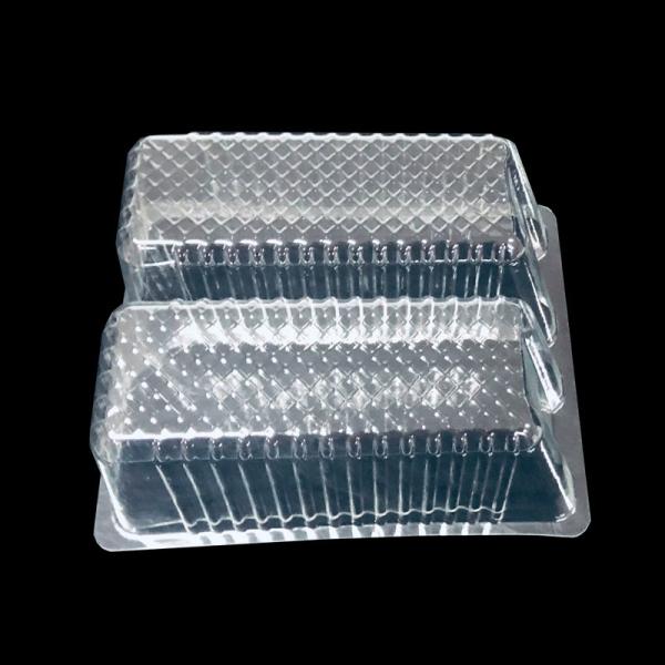 2 Compartment PET Chips Tray Custom Food Grade Clear Plastic Insert For Snack Packaging