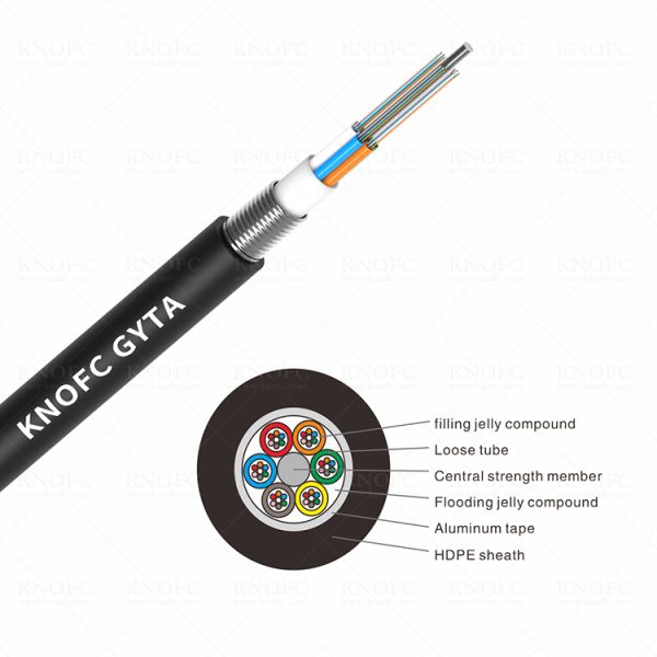 Armored underground fiber optic cable 24 core fiber optic cable GYTA