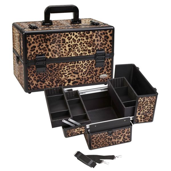 Fine Finished Aluminum Makeup Train Case Personalised Logo Printed With 3 Trays