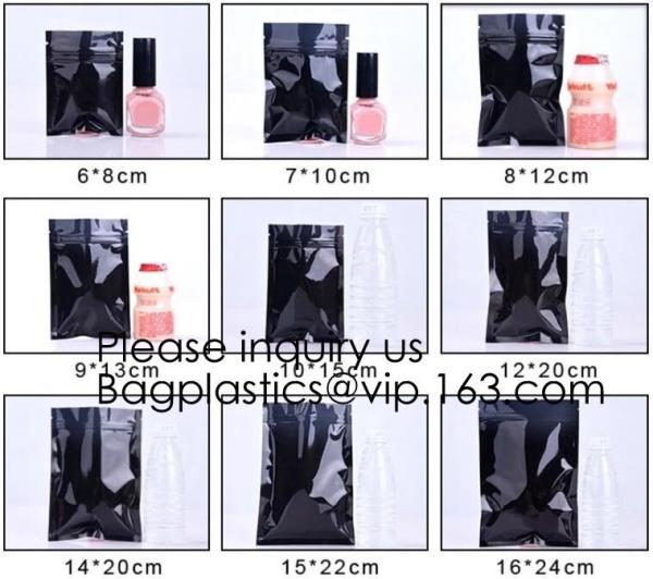 Top zip plastic bag food packaging/ 3 side seal zipper bag/ stand up pouch k bag for meat,pork,beef,sea food pack