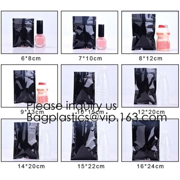 Top zip plastic bag food packaging/ 3 side seal zipper bag/ stand up pouch k bag for meat,pork,beef,sea food pack