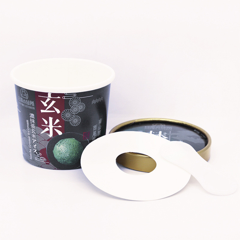 Слоение Compostable бумажного стаканчика мороженого десерта 12oz УЛЬТРАФИОЛЕТОВОЕ покрывая лоснистое