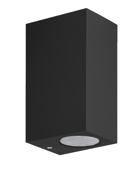 Squaer Wall Mounted Led Spotlights , 6000K 6w Black Wall Mount Light Fixture