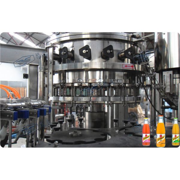 Auto touch screen control Soft Drink Filling Line For Glass Bottle