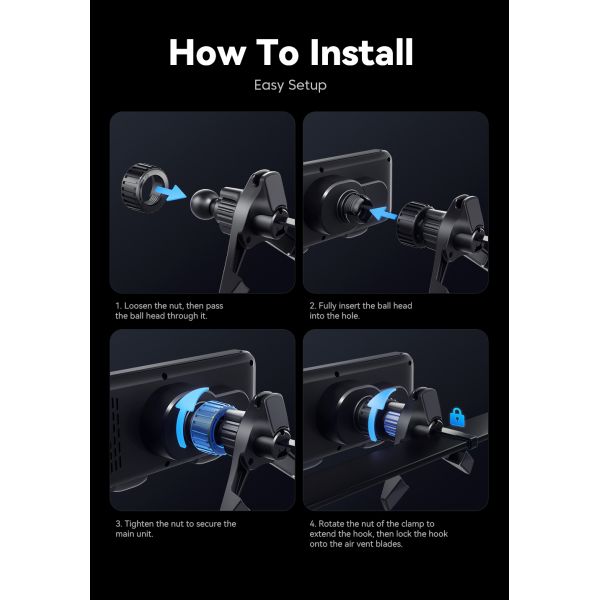 ESSAGER X01 15W Wireless Charging Car Phone Holder Mount Car Vents