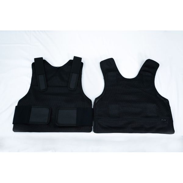 NIJ 0115.00 Stab Resistant Vest With Carbon Fiber Armor Pieces Coated Into Aramid Fabric