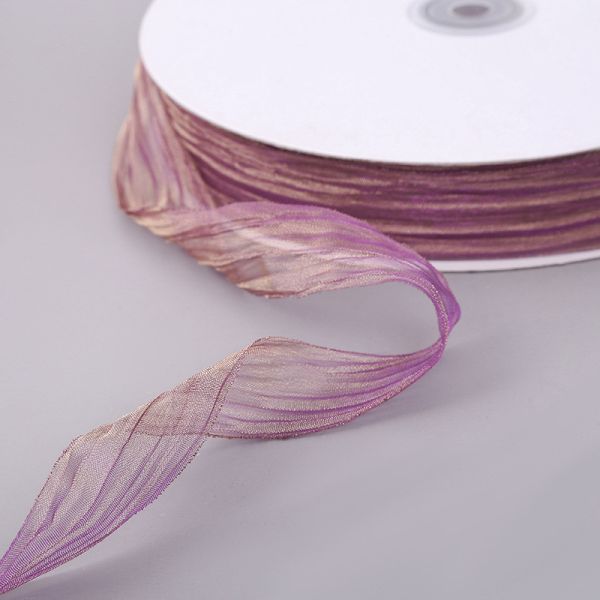 Подарочная упаковка 25 мм Органза лента Корея 2,5 см Прочная проволочная лента