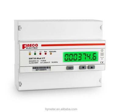 Digital Only Display Type 3-Phase Smart Energy KWh Meter 1.5 6 A 3*230/400V EM735-Mod