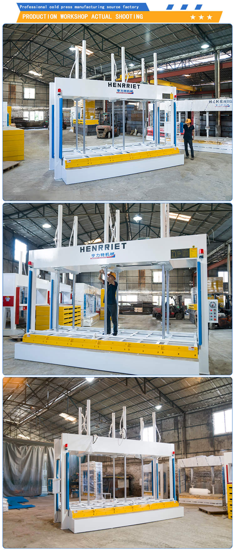 380V / 50Hz Cold Pressing Machine Hydraulic Cold Press Equipment With 4000*2000mm Work Plate