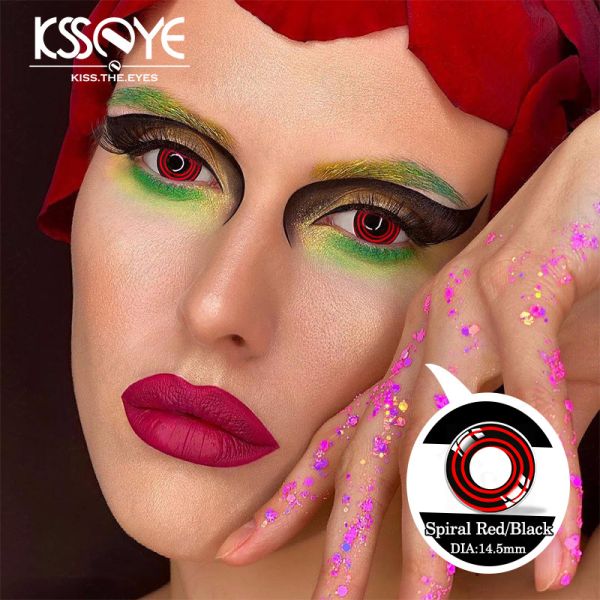 KSSEYE Halloween Cosplay Crazy Color Contact Lenses 8.6mm