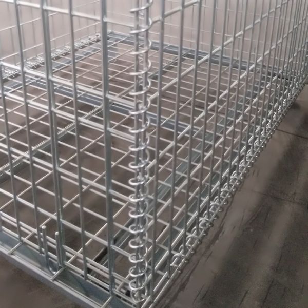 Heavy Duty Industrial Metal Stackable Wire Mesh Pallet Cage Foldable Steel Mesh Box Pallet for warehouse