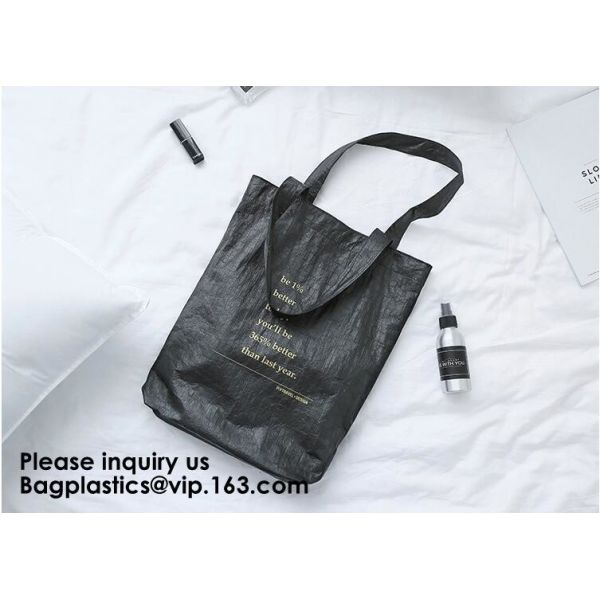 Tyvek Reversible Reusable Shopping Tote Beach Pool Travel Bag Ultra Soft FOLDABLE Material,Reusable Grocery Bag, Easily