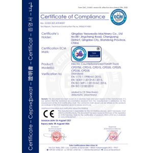 Qingdao Yeaweyda Machinery Co., Ltd Certifications