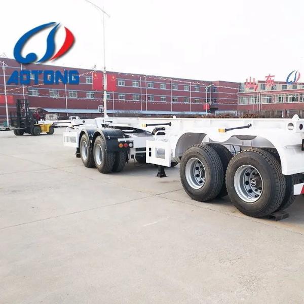 Custom Colors 20-60 Tons 2 3 4 Axles Skeleton Semi Truck Trailer 20ft 40ft Container Chassis Semi Trailer