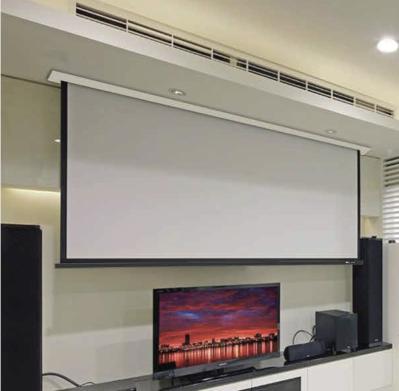 Automatic Concealed Retractable Front Auditorium Projector Screen TV OEM