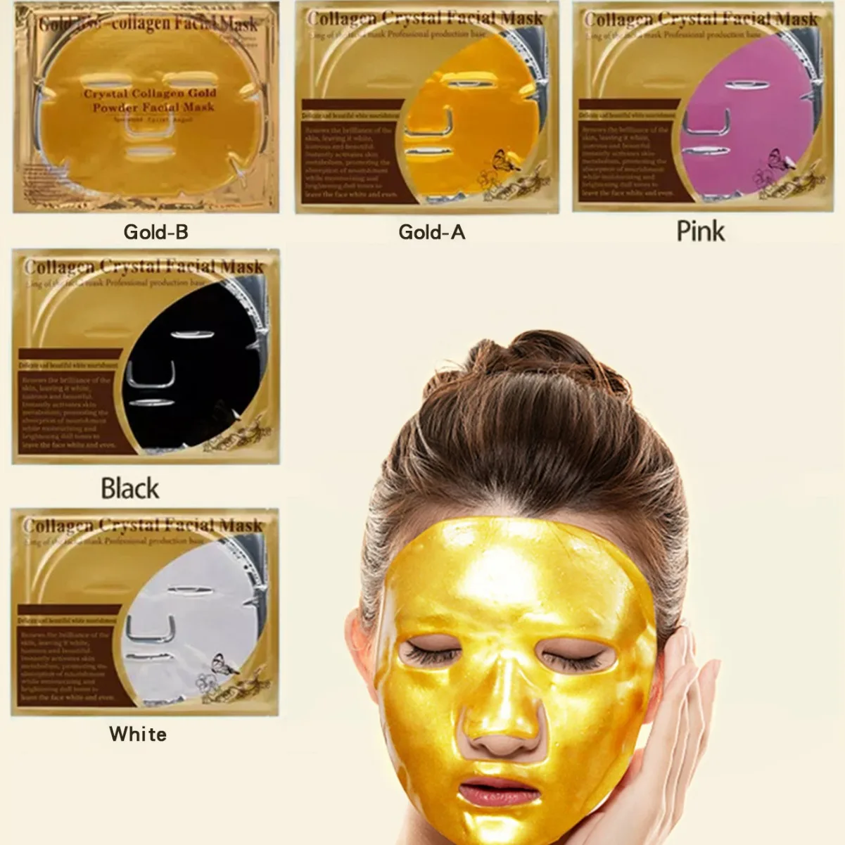 Customized Facial Care Mask 24k Gold Hydrating Collagen Face Mask Sheet Brightening