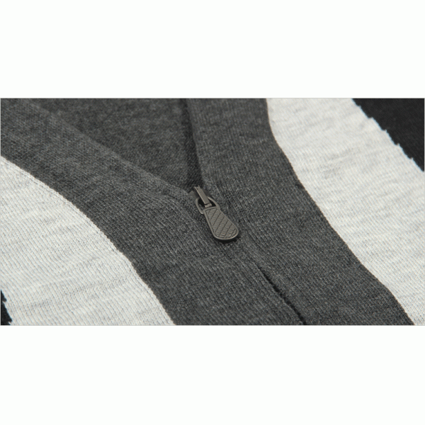 Zipper Up V Neck Mens Knit Cardigan Sweater Long Sleeves For Sport / Leasure