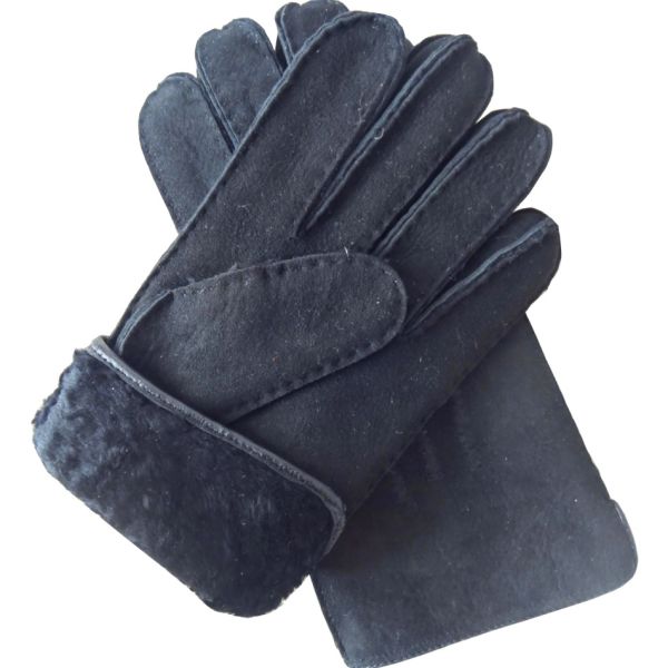 Winter Gents Sheepskin Gloves , Hand Sewing Warmest Sheepskin Gloves