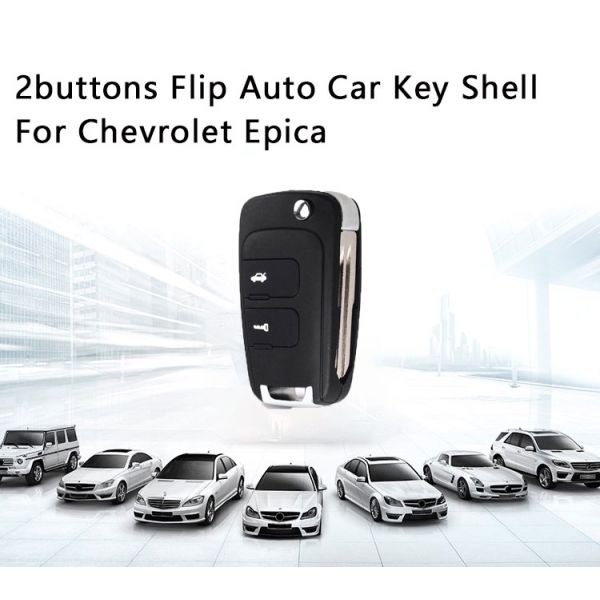 Folding Flip Remote Car Key Shell 2 Buttons For Chevrolet Epica