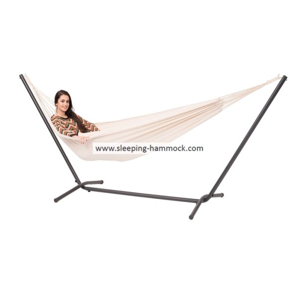 Natural Weather Resistant Garden Patio Brazilian Fabric Hammock Poly Cotton Portable 370 Cm