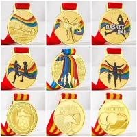 Médaille d'or académique militaire personnalisée en ligne Médailles sportives gravées en 3D