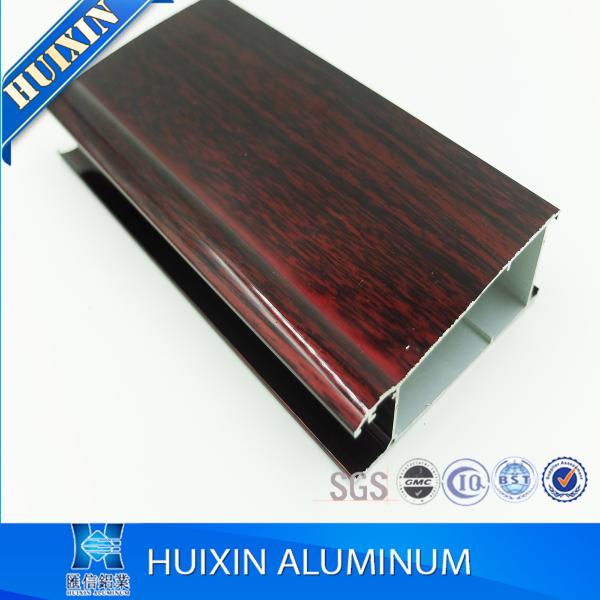 6061/6063 Series Wooden Grain Aluminum Extrusion Profiles for Kitchen Cabinet