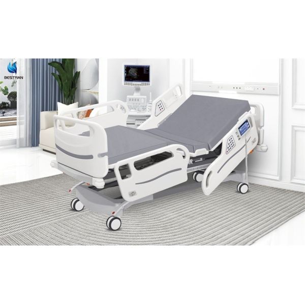 Weighing System Electric Hospital Bed Mobile Nursing Bed Palliative Care 5 Function