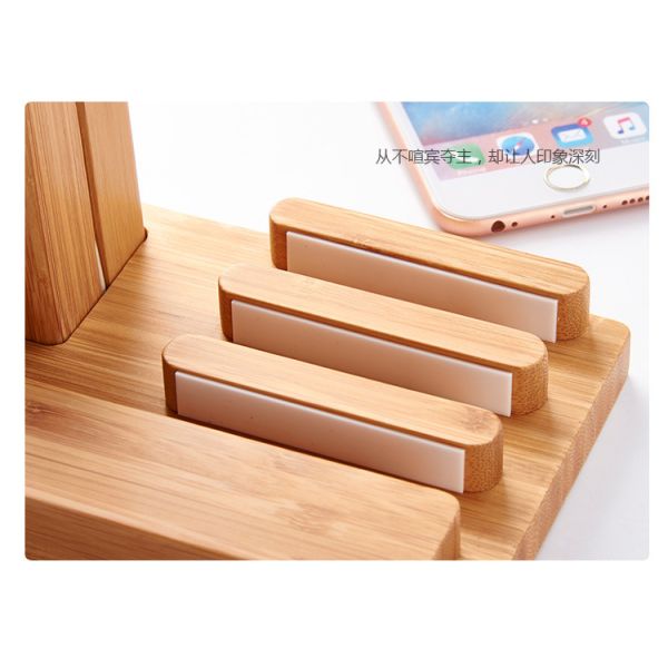 3 in 1 Wooden Phone Charger for iWatch / iPhone Holding & Pen Collecting