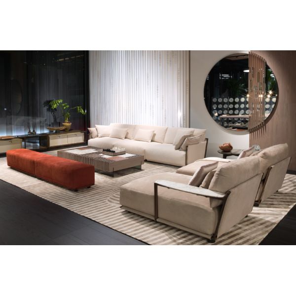 White Contemporary Modern Sofa Set , Adam Living Room Armchair Rear Pockets