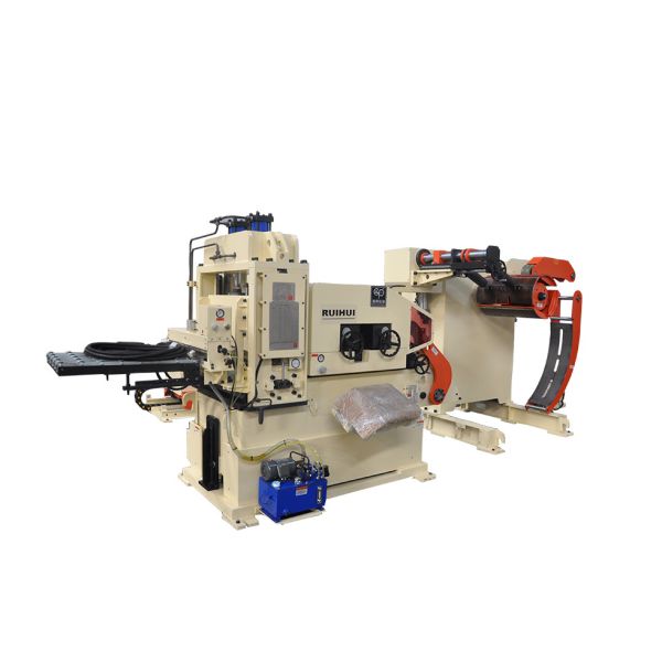 Automatic Metal Sheet Decoiler Straightening Machine Pneumatic Punching Tool Feeder