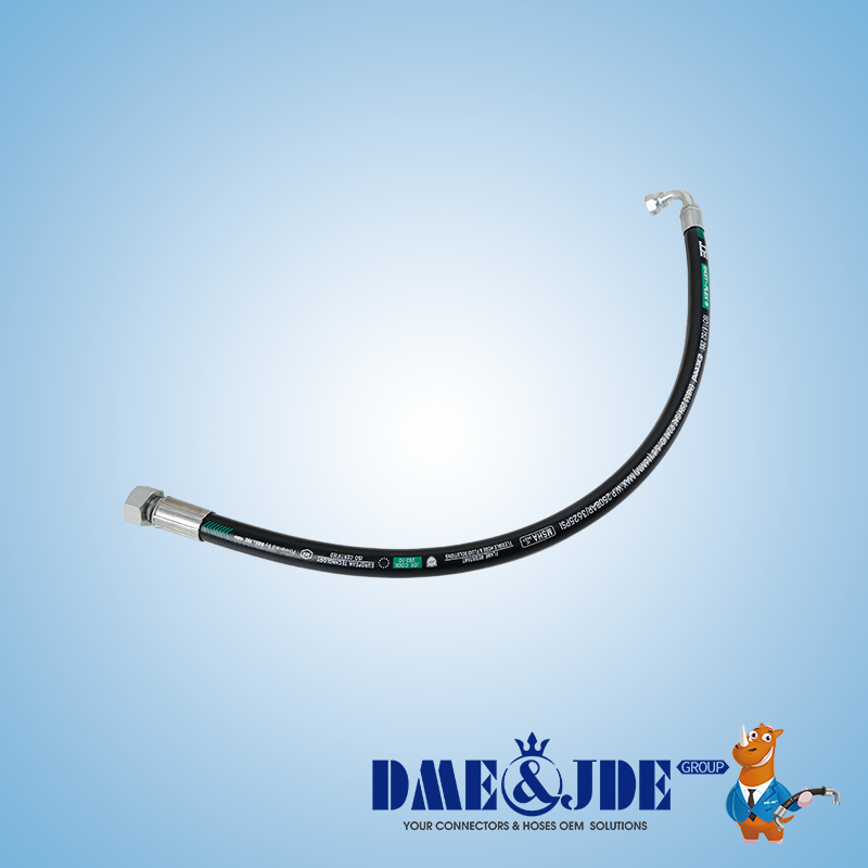 High Pressure Steel Wire Braided Synthetic Rubber Hydraulic Hose Assy