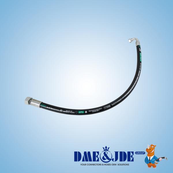 Wire Braided Hydraulic Hose Assembly For Forklifts Cranes Mobile Machinery