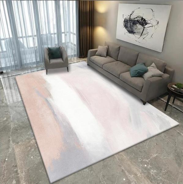 North European Simple Geometric Living Room Floor Carpets Machine Washable