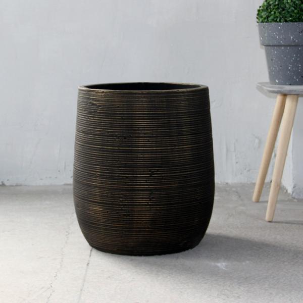 deep urn shaped concrete flower pot, cement flower pot for large plants in yard or indoor