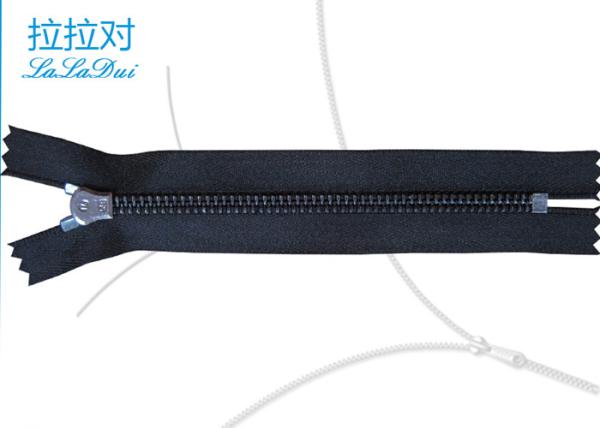 Metal Plated Cover Decorative Purse Zippers Shine Gunmetal Teeth Black Tape
