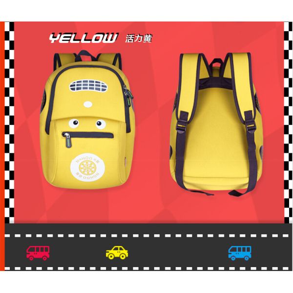 Durable Large Capacity Kids School Satchels Yellow Personalized