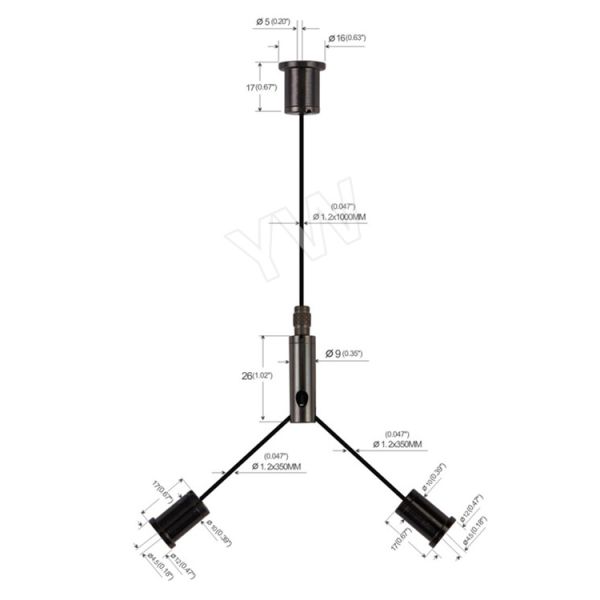 Наборы ы подвеса кабеля с черной пропиткой - напечатайте кресту кабеля на 600 Мм кс панель СИД 600 Мм