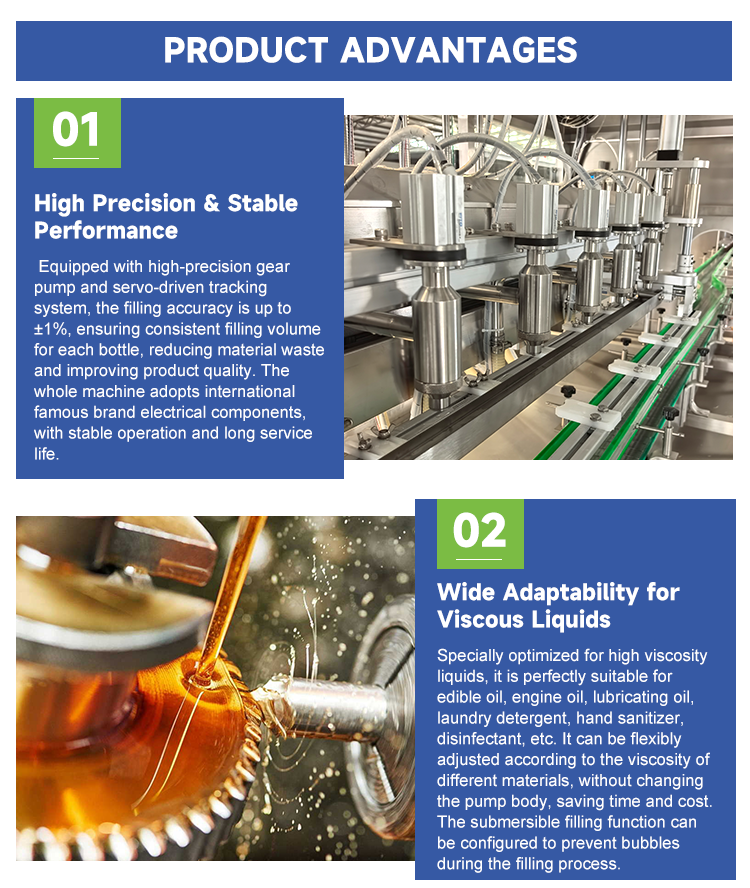 Professional Smooth Yellow Mustard Paste Mild Spice Condiment Packing Automatic Tracking Gear Pump Filling Machine