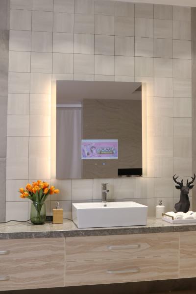 Soins de beauté personnels Smart LED Rétroviseur rétroéclairé avec téléviseur intégré et haut-parleur Bluetooth