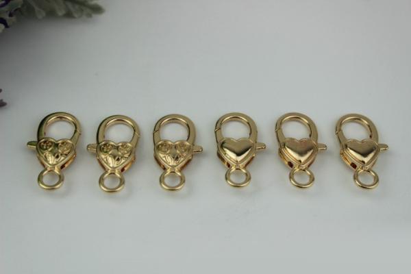 Hanging plating gold not pattern handbag hardware zinc alloy snap clip hook 5 mm for metal chains