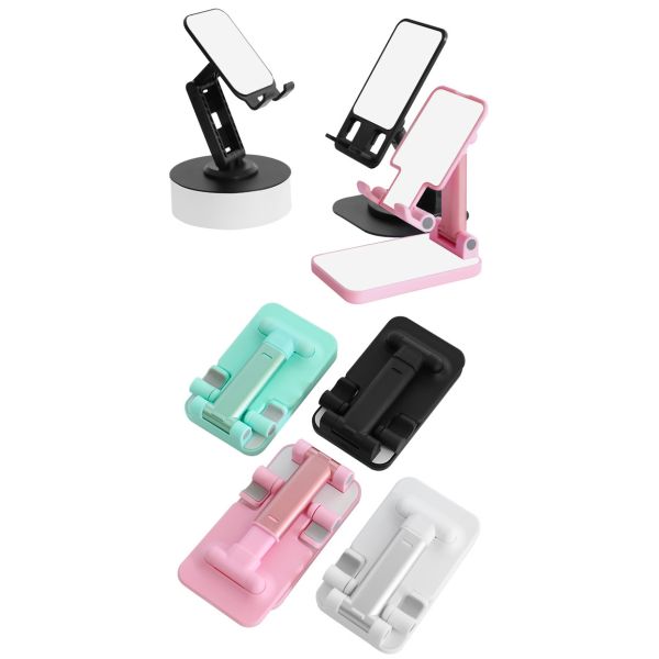 Personalized 360° Rotating Portable Sublimation Phone Stand Blanks Printable Foldable Retractable Desktop Colorful Phone Holder Mobile Stand