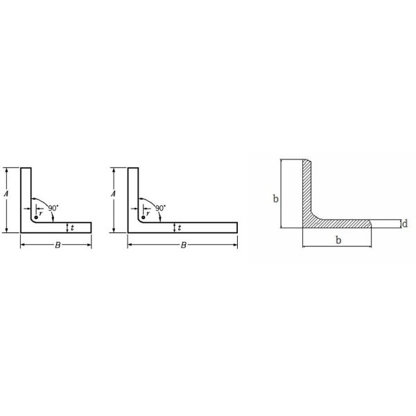 Iron Material Angle Cut SS301 SS304 Equal Angle Bar Surface BA/2B/NO.1/NO.3/NO.4/8K/HL/2D/1D for Structural Construction